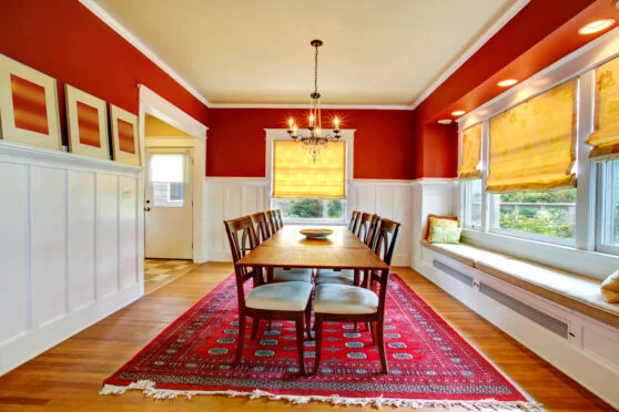 dining room with rug