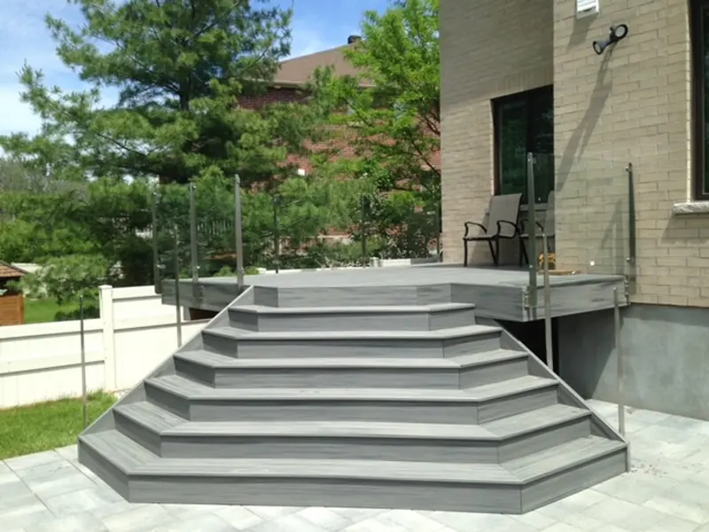 Hardscaping back step installers